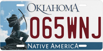 OK license plate 065WNJ