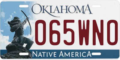 OK license plate 065WNO