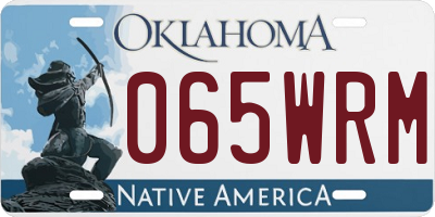 OK license plate 065WRM
