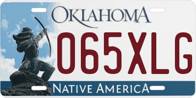 OK license plate 065XLG