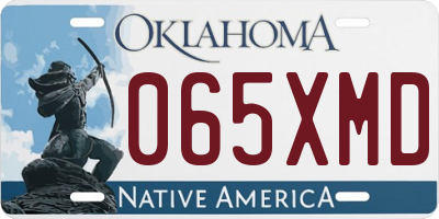 OK license plate 065XMD