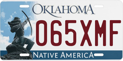 OK license plate 065XMF