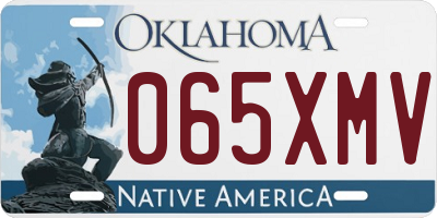 OK license plate 065XMV