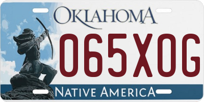 OK license plate 065XOG