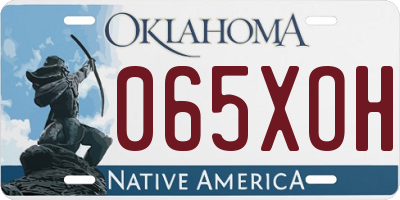 OK license plate 065XOH