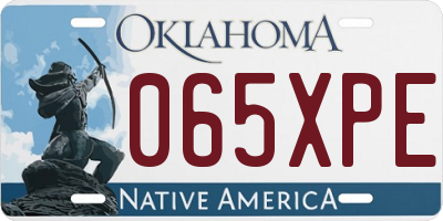 OK license plate 065XPE