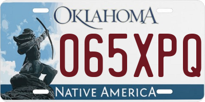 OK license plate 065XPQ