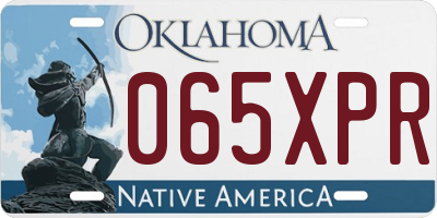 OK license plate 065XPR