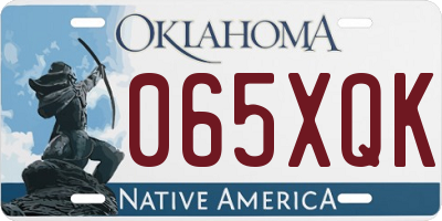 OK license plate 065XQK