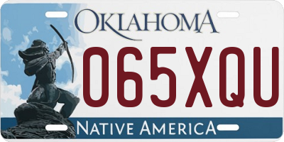 OK license plate 065XQU
