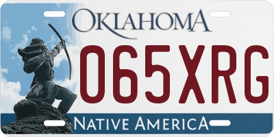 OK license plate 065XRG