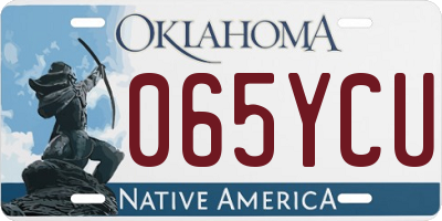 OK license plate 065YCU