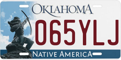OK license plate 065YLJ