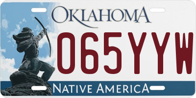 OK license plate 065YYW