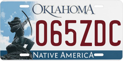 OK license plate 065ZDC