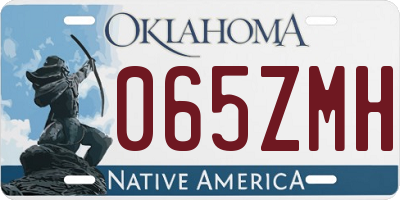 OK license plate 065ZMH