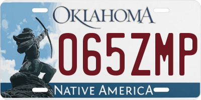 OK license plate 065ZMP