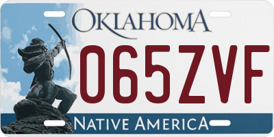 OK license plate 065ZVF