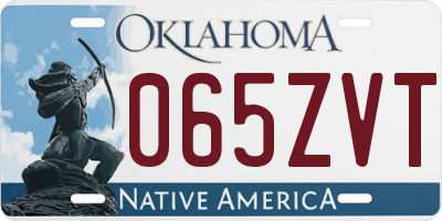 OK license plate 065ZVT
