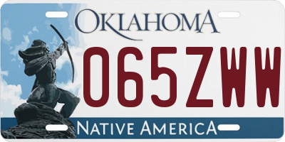 OK license plate 065ZWW