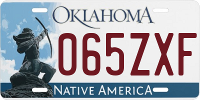 OK license plate 065ZXF