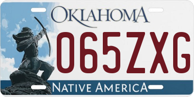 OK license plate 065ZXG