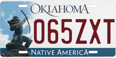OK license plate 065ZXT