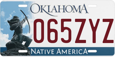 OK license plate 065ZYZ