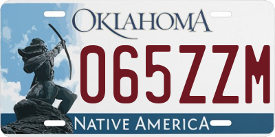 OK license plate 065ZZM