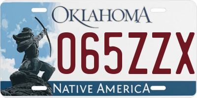 OK license plate 065ZZX