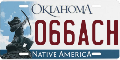 OK license plate 066ACH