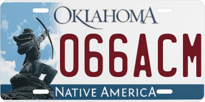 OK license plate 066ACM
