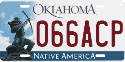 OK license plate 066ACP