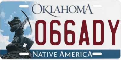 OK license plate 066ADY