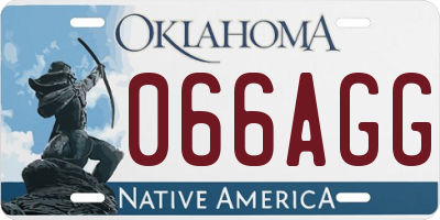 OK license plate 066AGG