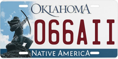 OK license plate 066AII