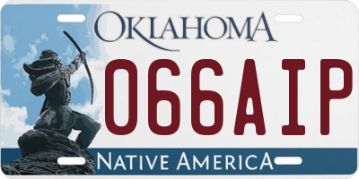 OK license plate 066AIP