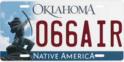 OK license plate 066AIR