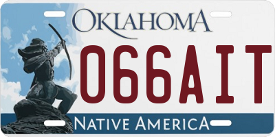OK license plate 066AIT