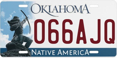 OK license plate 066AJQ