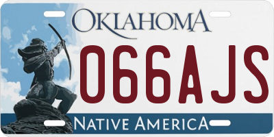 OK license plate 066AJS