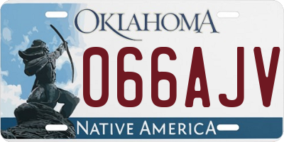 OK license plate 066AJV