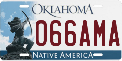 OK license plate 066AMA