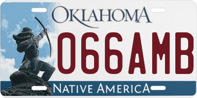OK license plate 066AMB