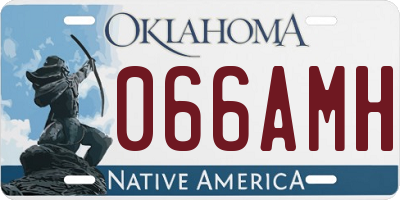 OK license plate 066AMH