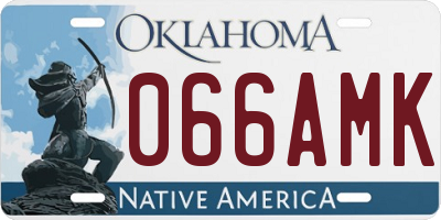 OK license plate 066AMK