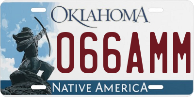 OK license plate 066AMM