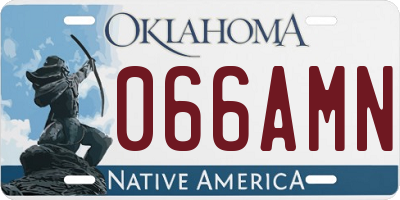 OK license plate 066AMN