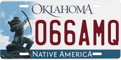OK license plate 066AMQ