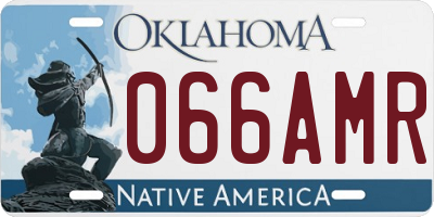 OK license plate 066AMR